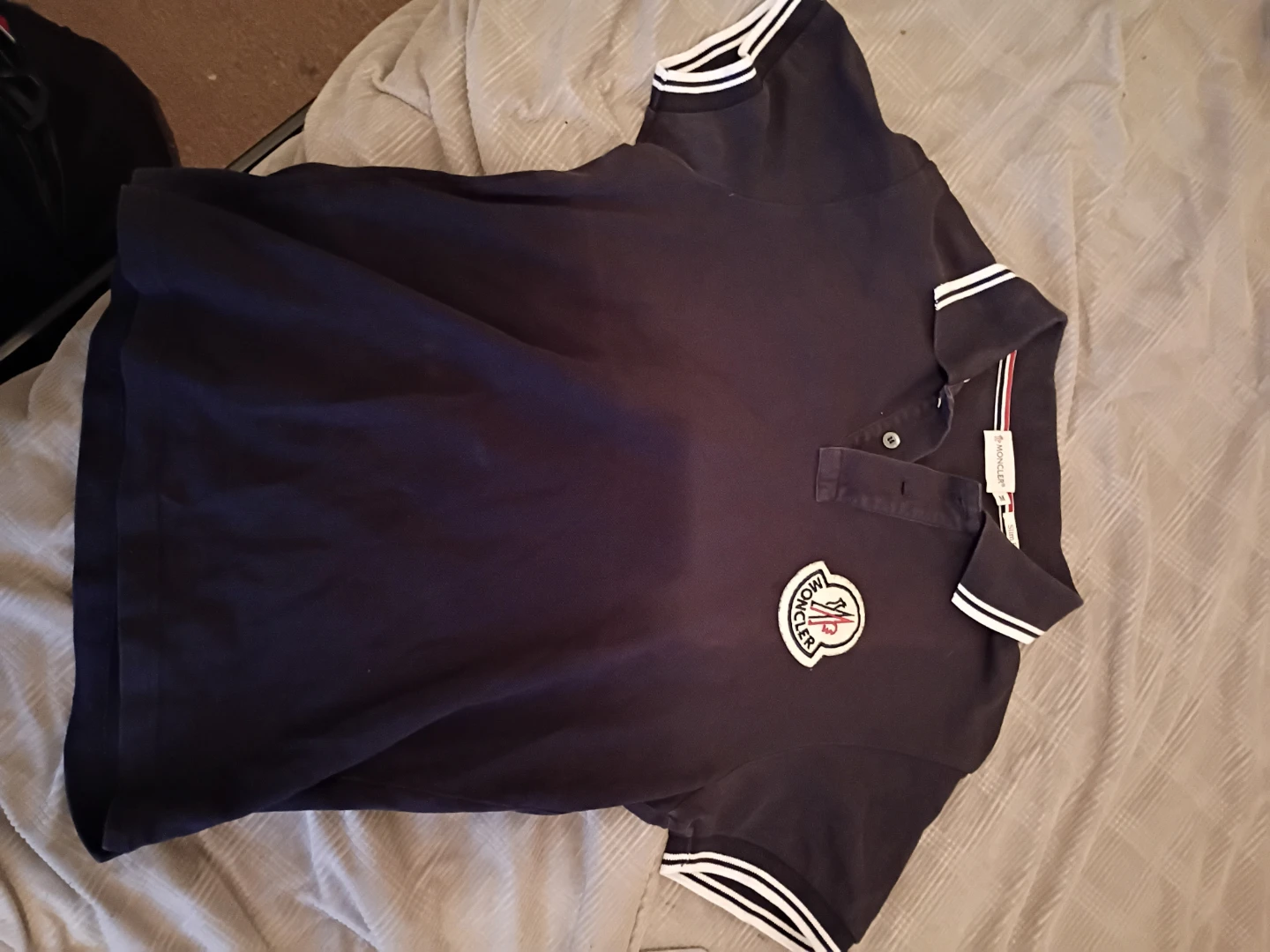 Moncler Navy Blue Polo Shirt - photo 2