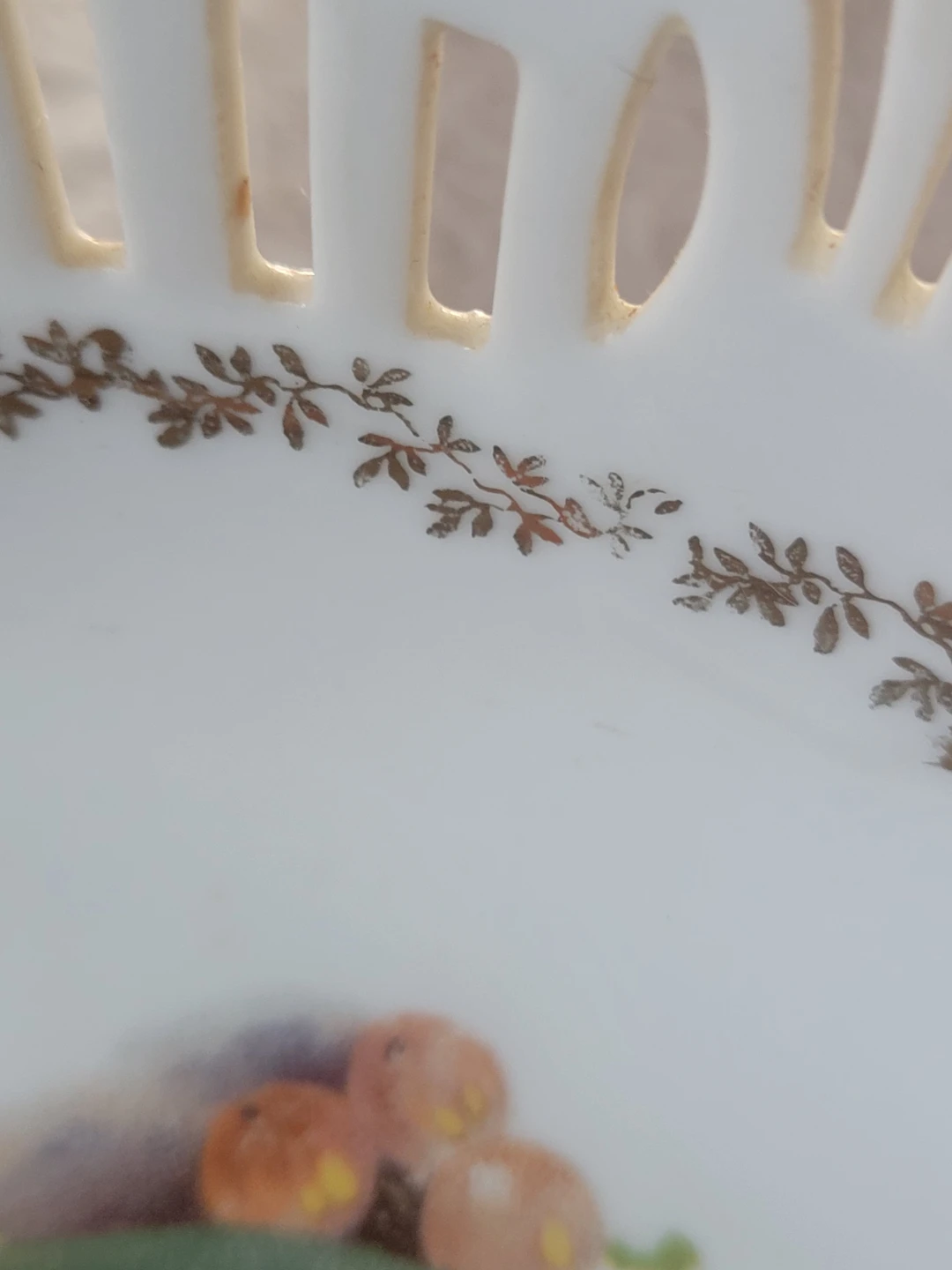 1950s German Reticulated Slotted Open Lace Fruit Bowl - photo 4