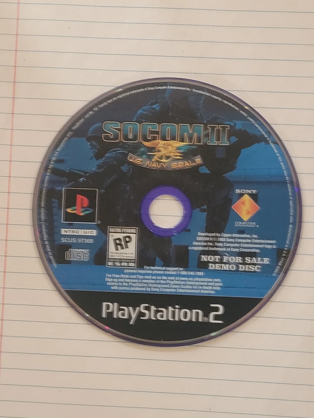 SOCOM II U.S. Navy SEALs PlayStation 2 Game Disc