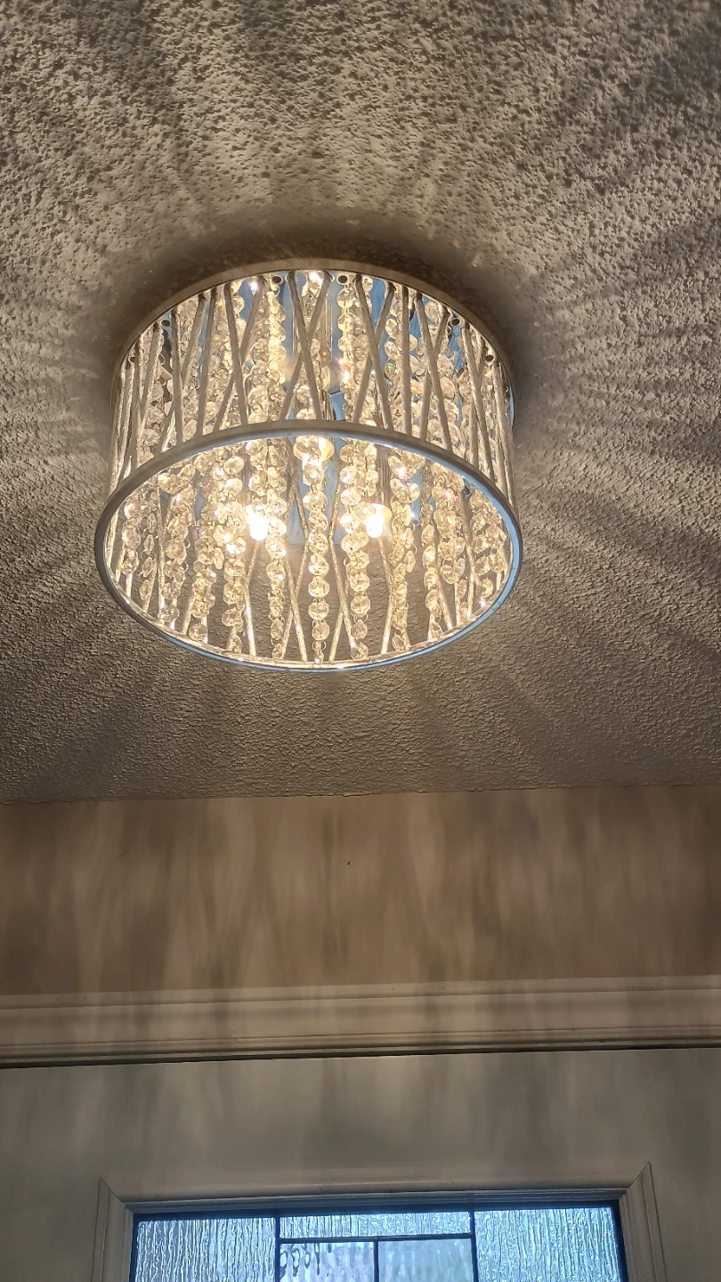 Flush Mount Crystal Chandelier Ceiling Light - photo 3