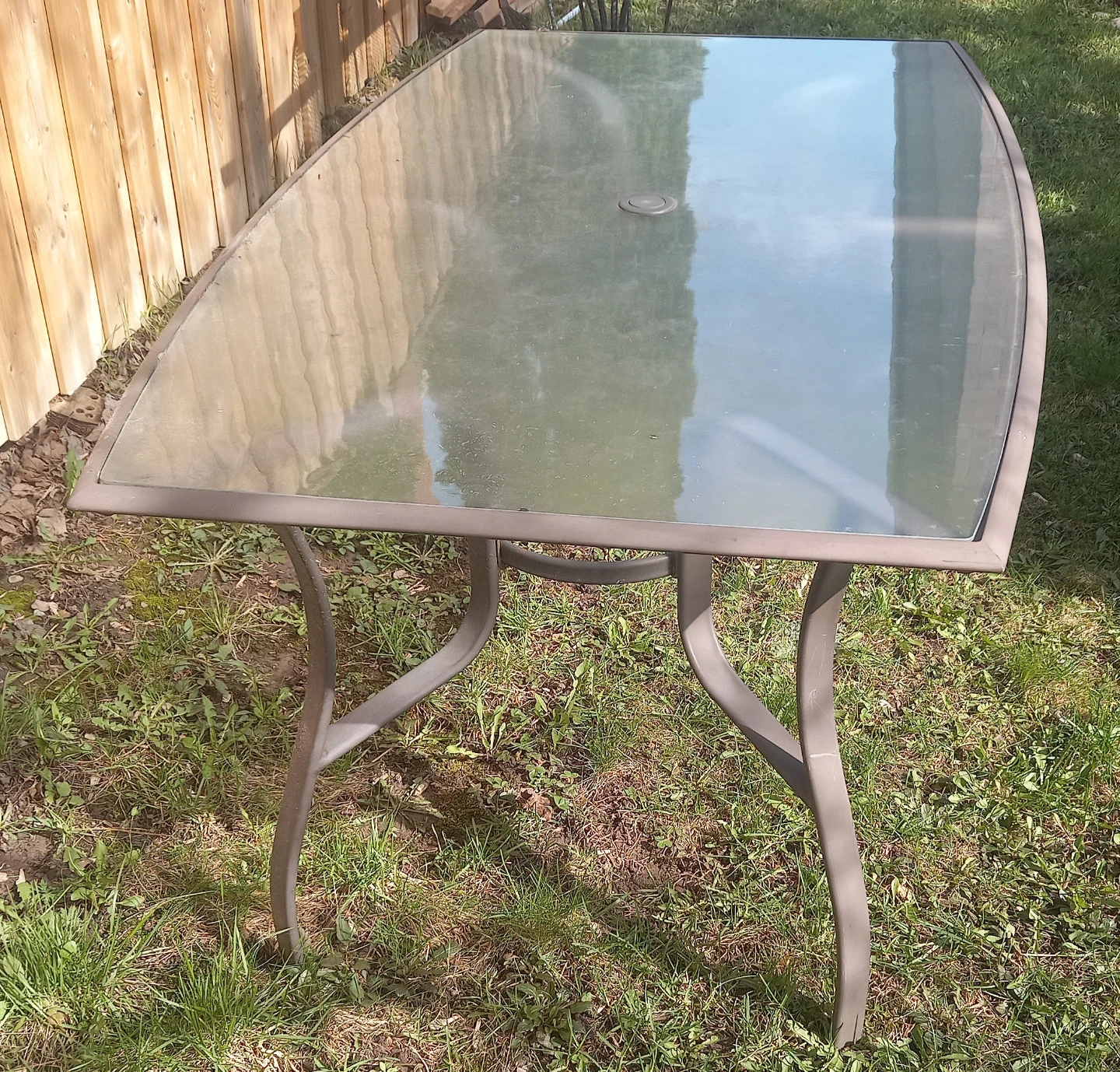 Glass Top Patio Table