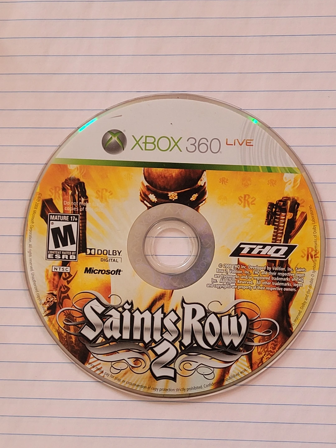 Saints Row 2 - Xbox 360 Game Disc🌱