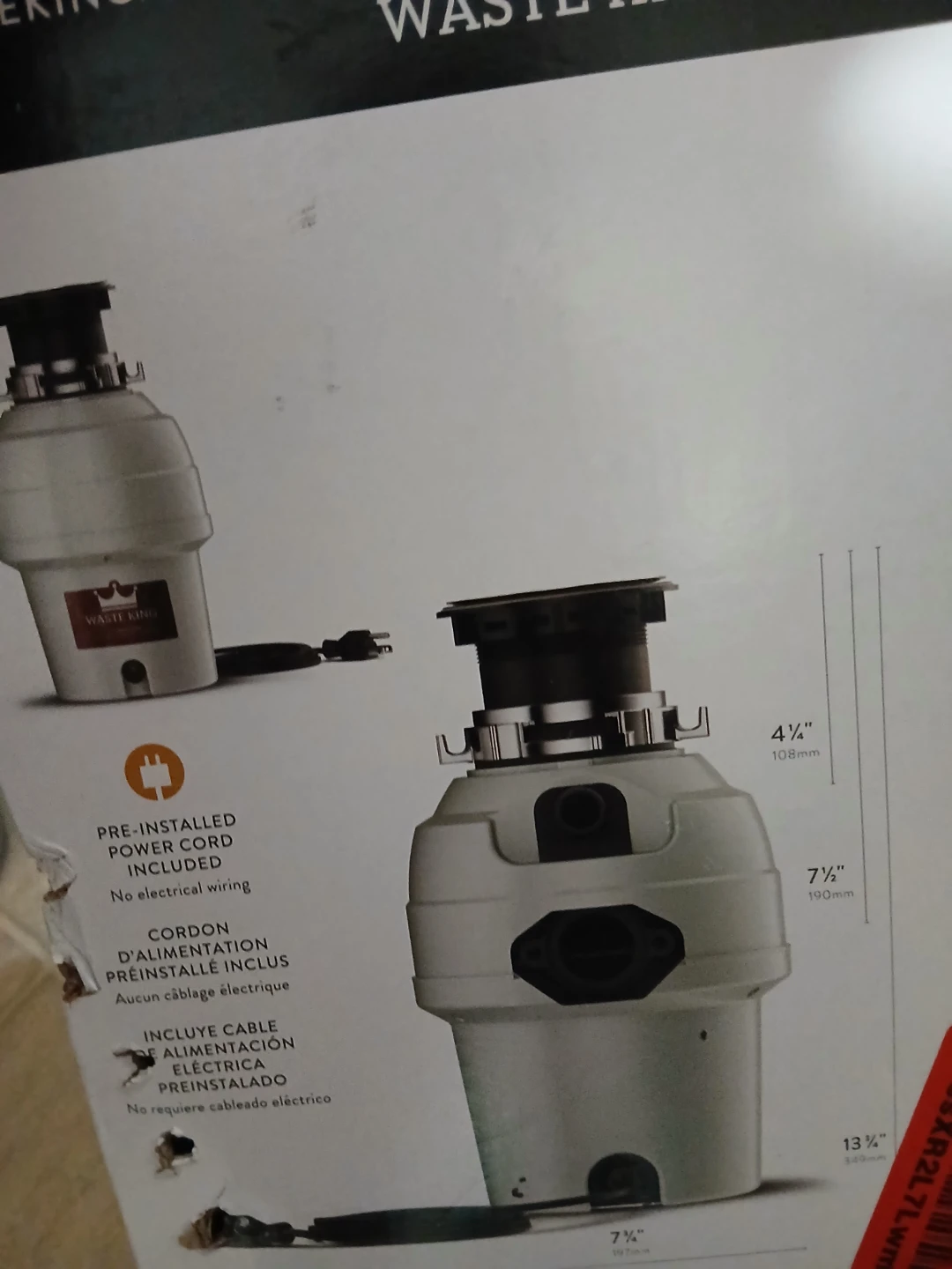 New Waste King L-3200 3/4 Horse Power Light Duty 2700 RPM - photo 5