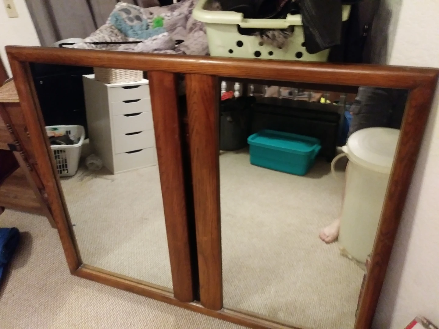 Q1Wooden Framed Double Mirror - photo 2
