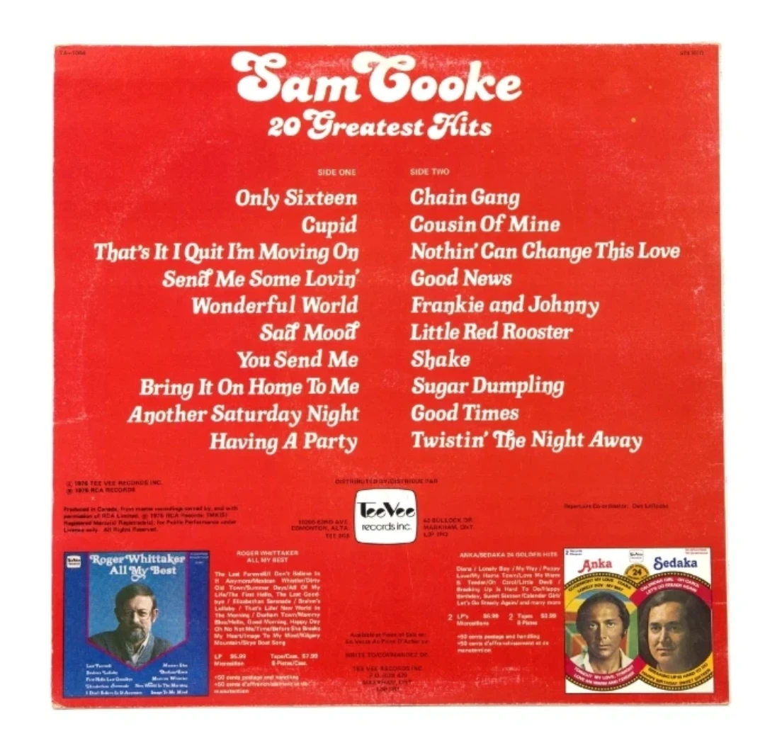 Rare1975 Sam Cooke 20 Greatest Hits Vinyl Record LP - photo 2