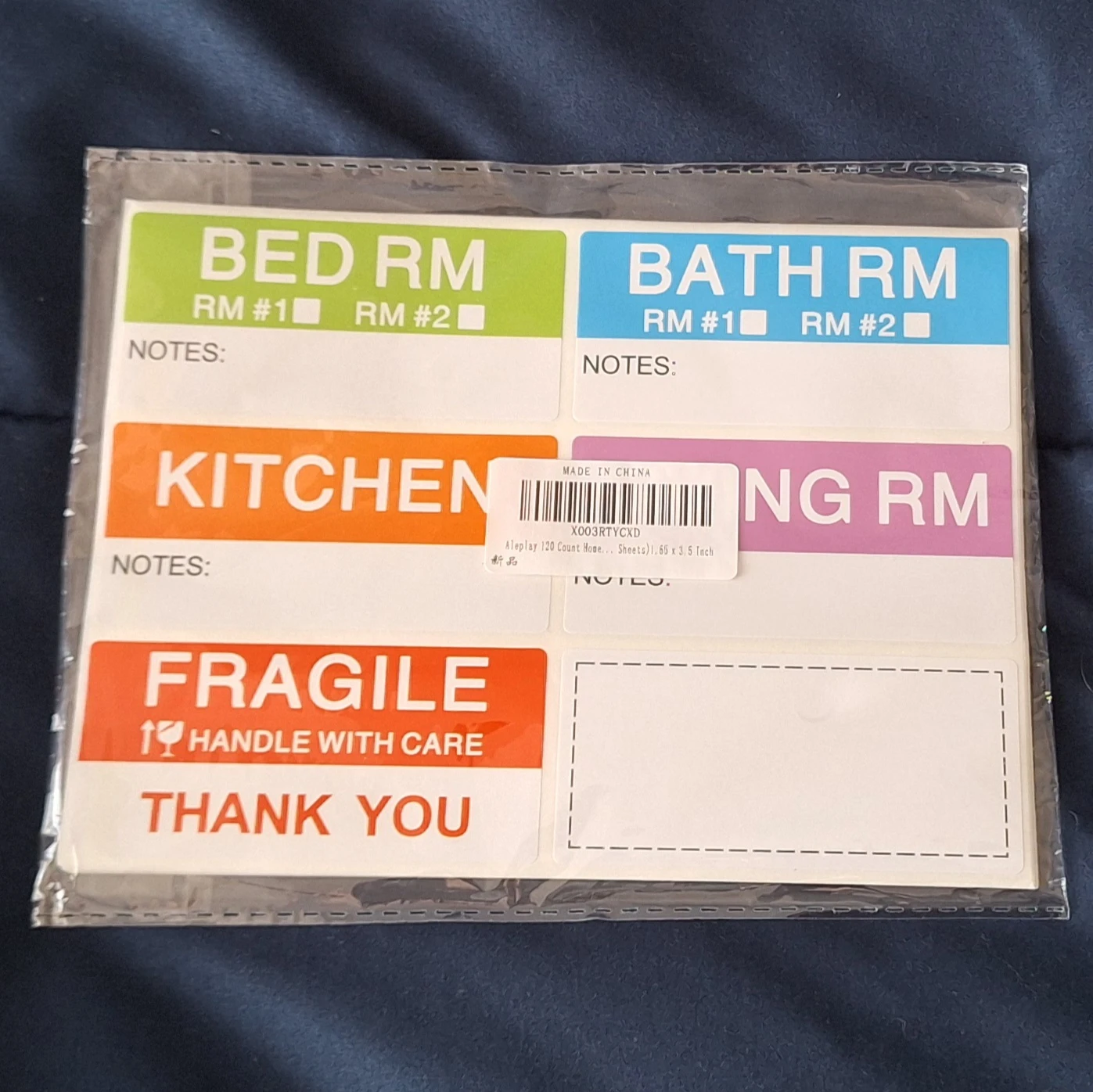 120 Moving Box labels - NEW unwrapped package - photo 2