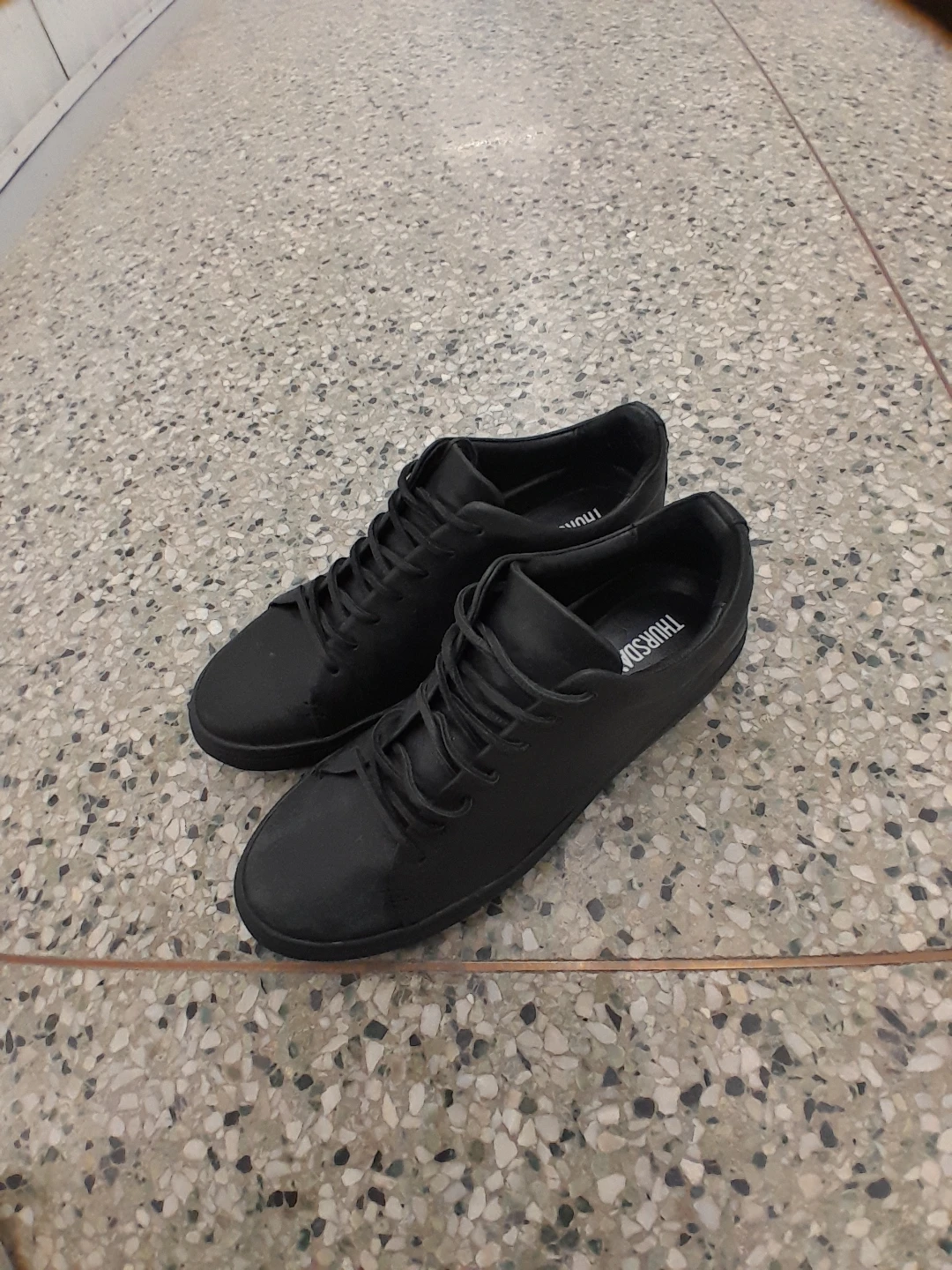 Thursday Boots "Scout" Black Leather Sneakers Size 11 - photo 2
