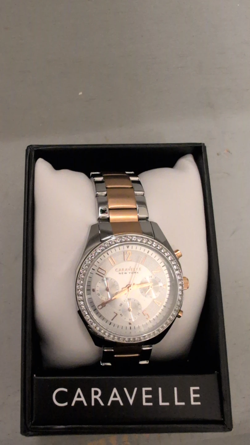Caravelle New York Women's Rose Gold Tone Chronograph Watch - photo 2