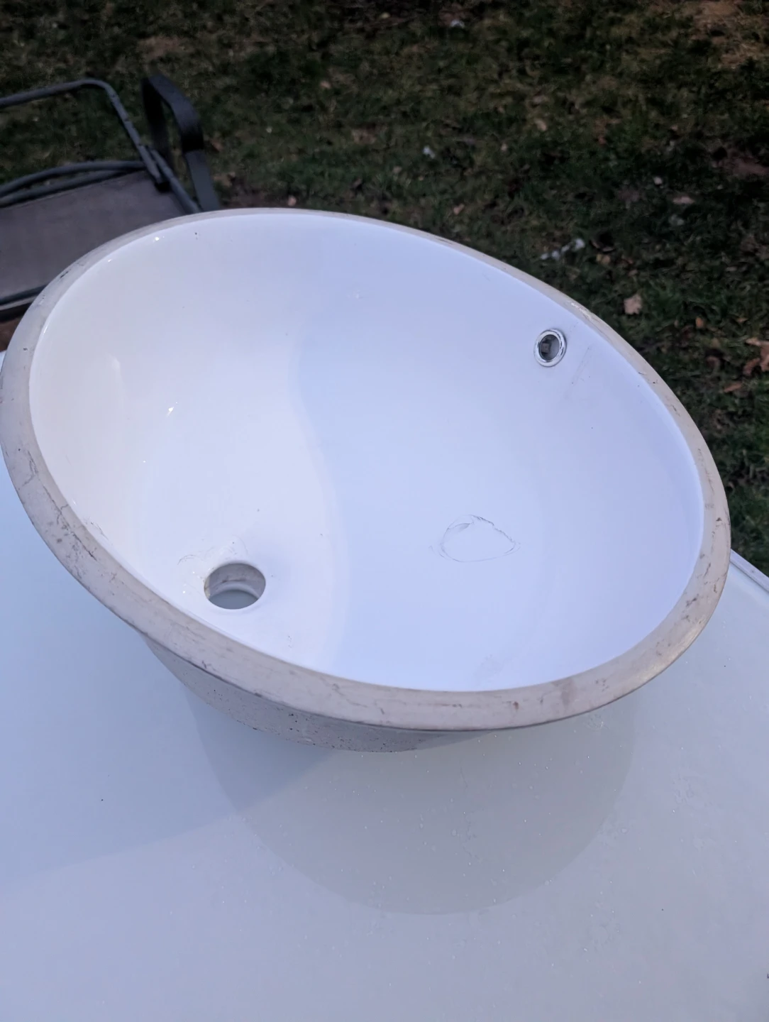 White Oval Bathroom Sink