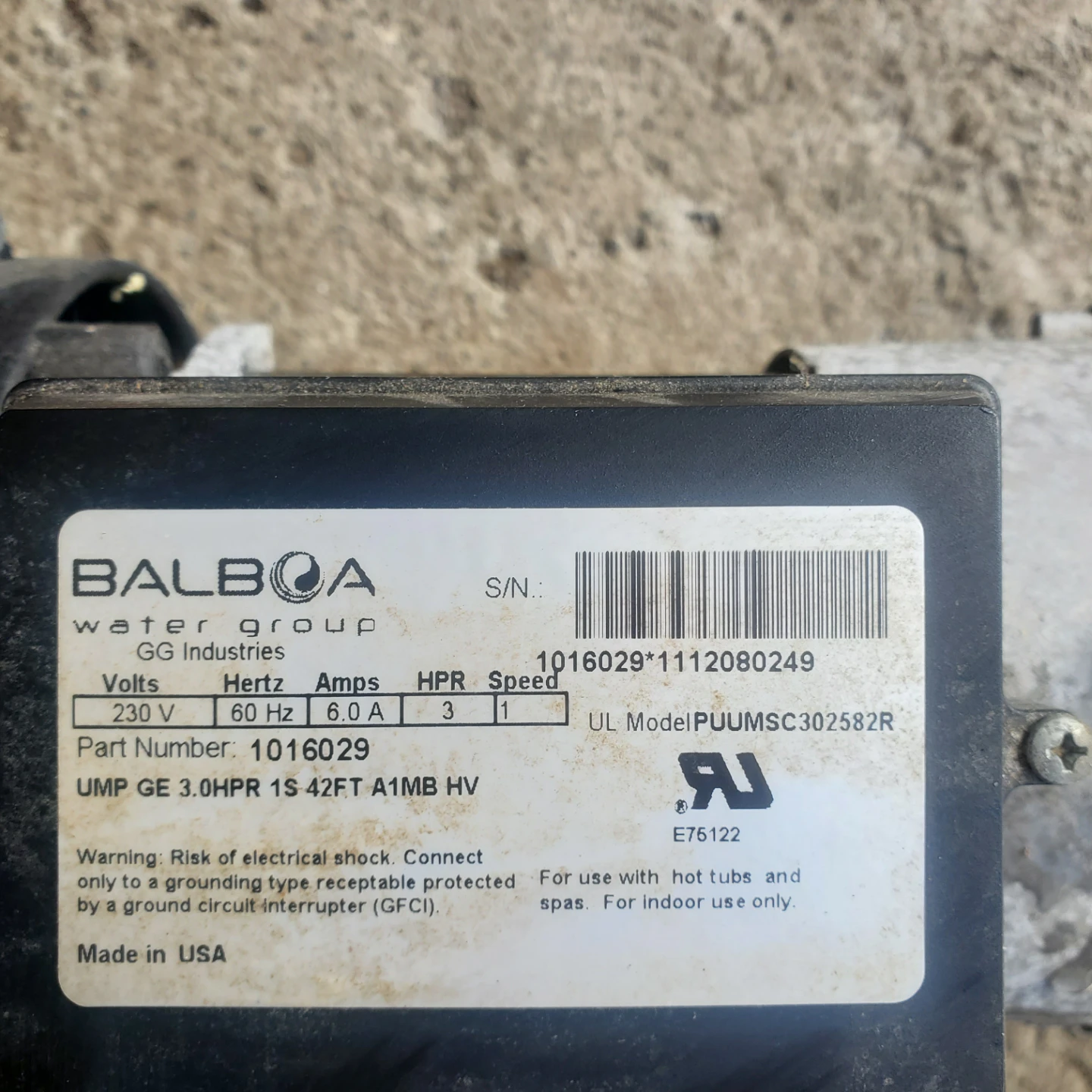 Balboa Water Group Marathon 3.0HP Hot Tub Spa Pump