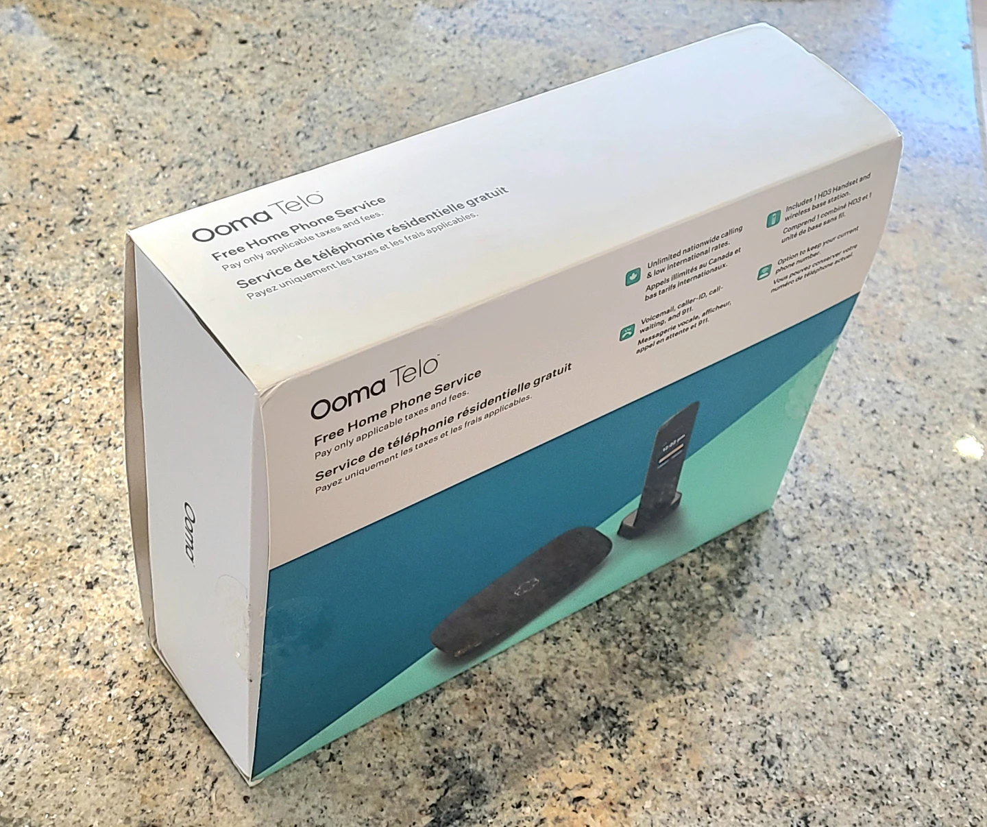Ooma Telo Free Home Phone Service with HD3 Handset