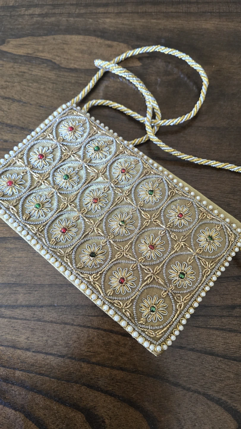 Embellished Gold Clutch Purse