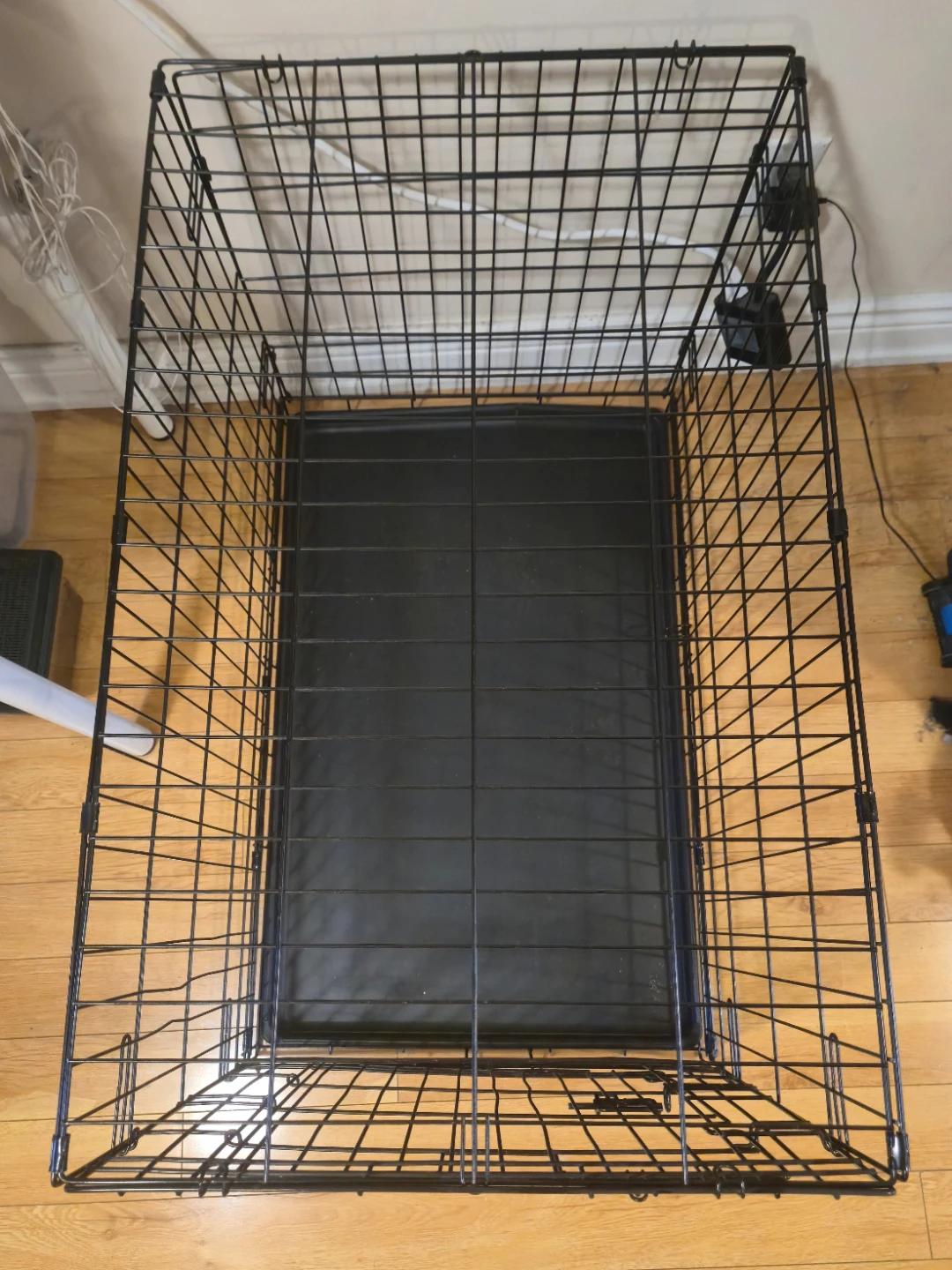 Black Wire Dog Crate with Tray - photo 2