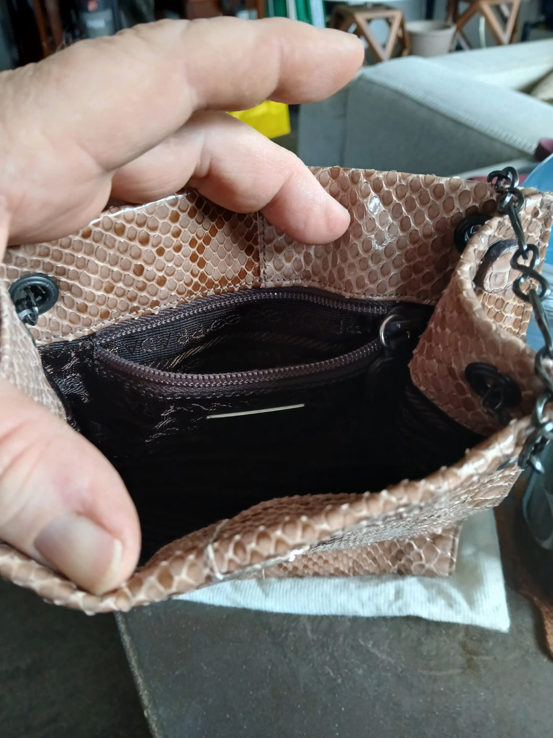 Prada Snake Print Shoulder Bag with Dust Bag - photo 4