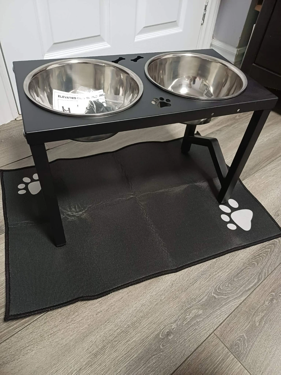 Elevated Dog Feeder - Metal Stand with 2 Stainless Steel Bowls - photo 5