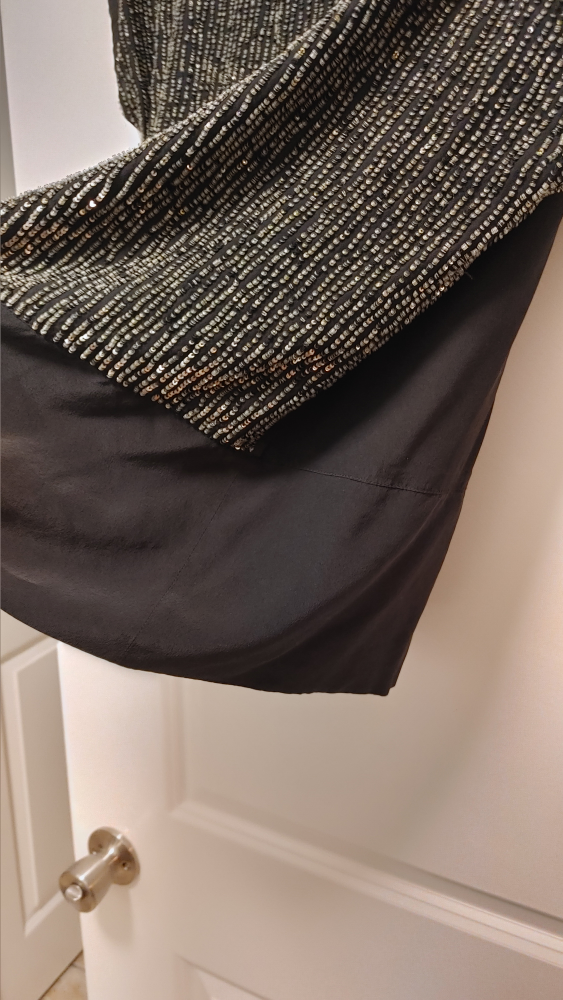Black Sequin Blouse Top Medium - photo 4