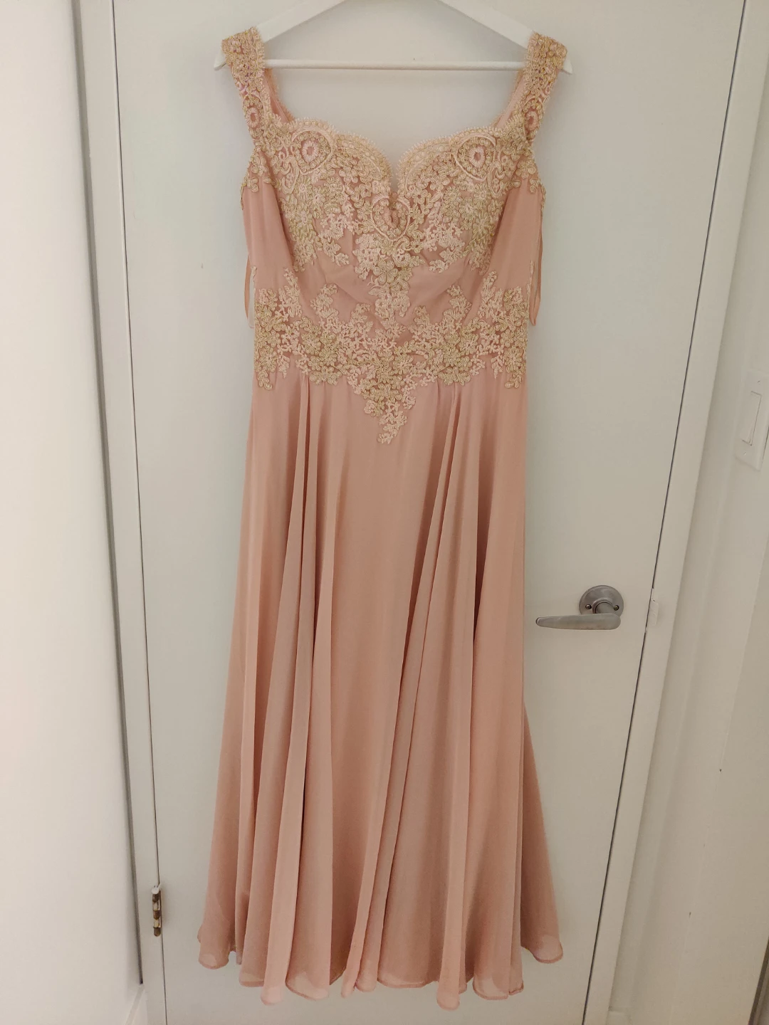 Chiffon Dress with Laced Bodice, Size 8-10 - photo 2