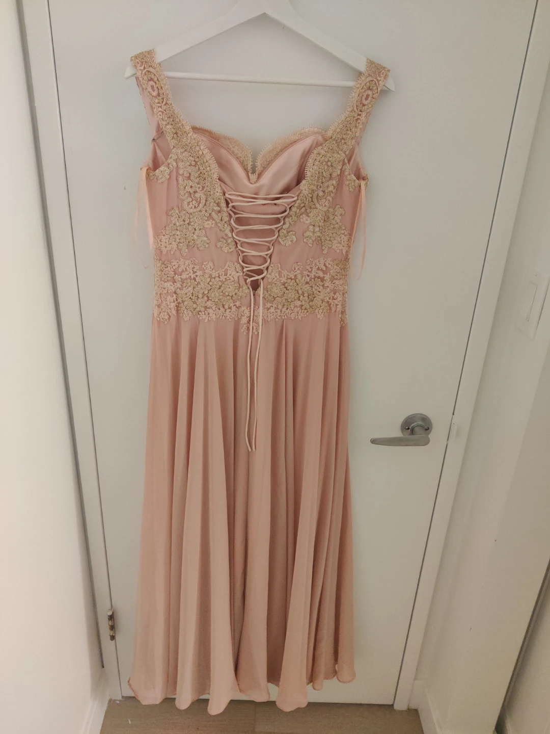 Chiffon Dress with Laced Bodice, Size 8-10 - photo 3