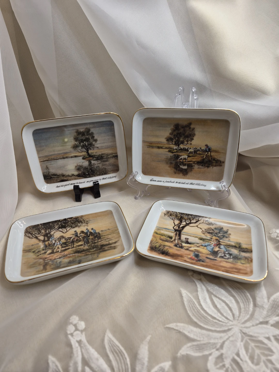 Waltzing Matilda Collection by Webb Set of 4 Porcelain Dishes