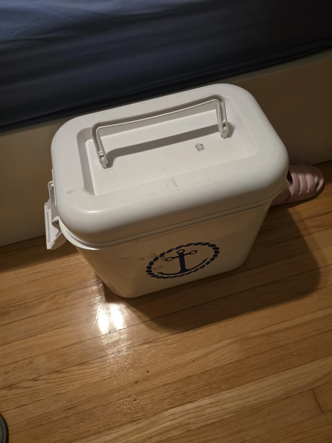 White Anchor Storage Container with Lid and Handle - photo 4