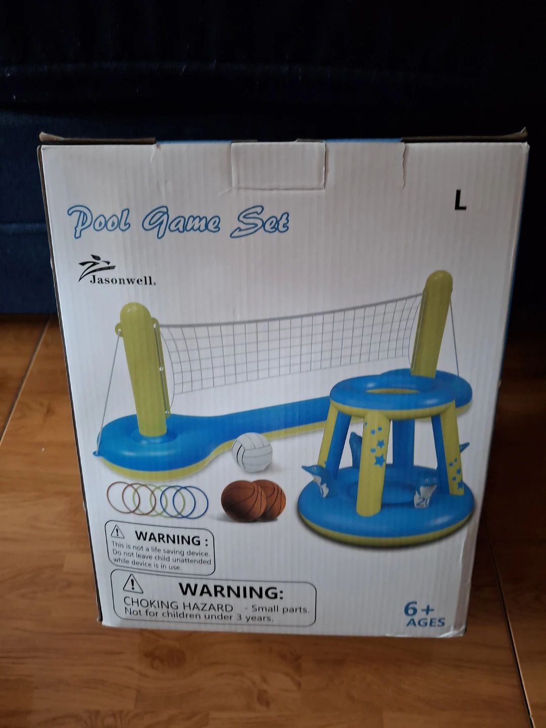 NEW 3 in 1 Pool Volleyball Net Basketball Hoop Ring Toss Game - photo 2