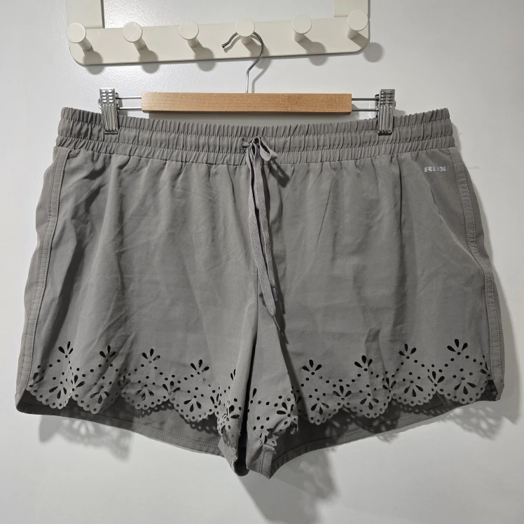 RBX Grey Laser Cut Athletic Shorts