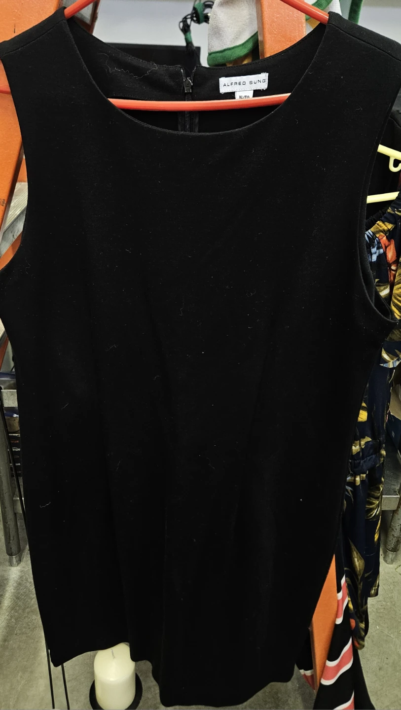 Alfred Sung Black Sleeveless Dress XL/TG