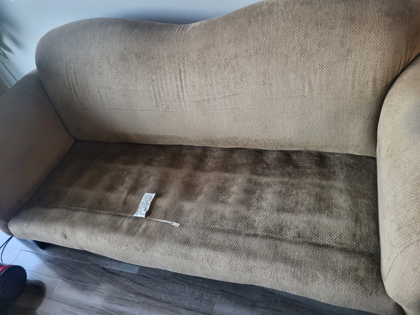 Tan loveseat couch - photo 3