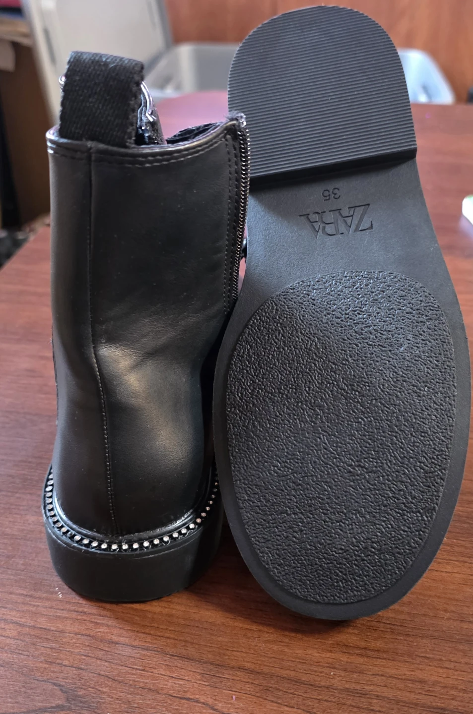 ZARA Black Ankle Boots Size 35 - photo 3
