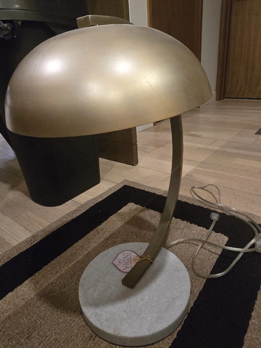 Stylish Dome Table Lamp with Marble Base