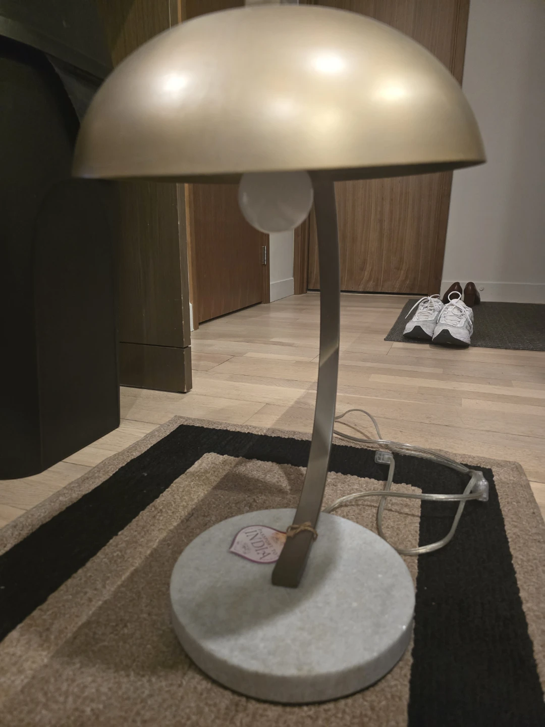 Stylish Dome Table Lamp with Marble Base - photo 2