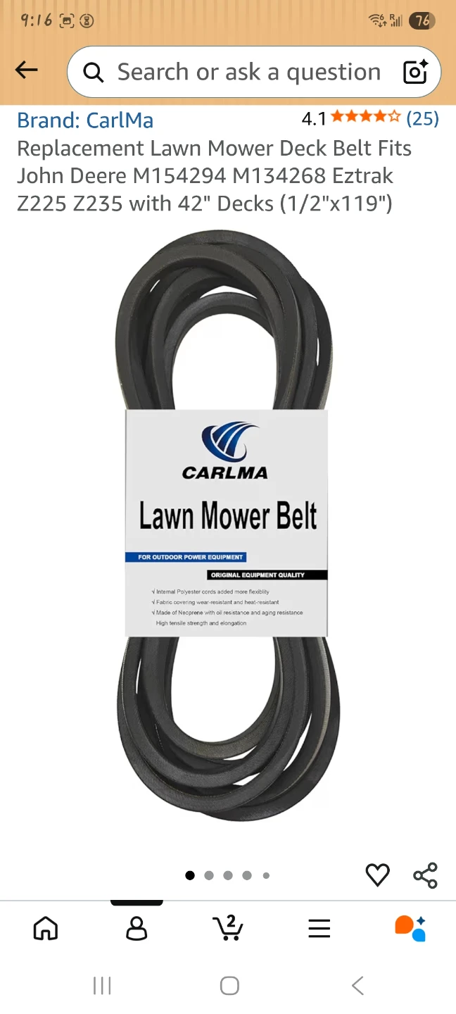 Lawn Mower Replacement Belt 🌱