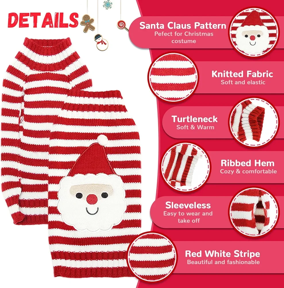 Dog Sweater - Santa Claus Pattern - Size L - photo 5