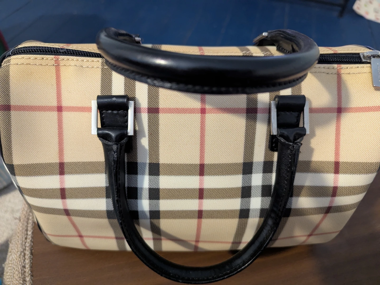 Burberry Haymarket Check Boston Bag