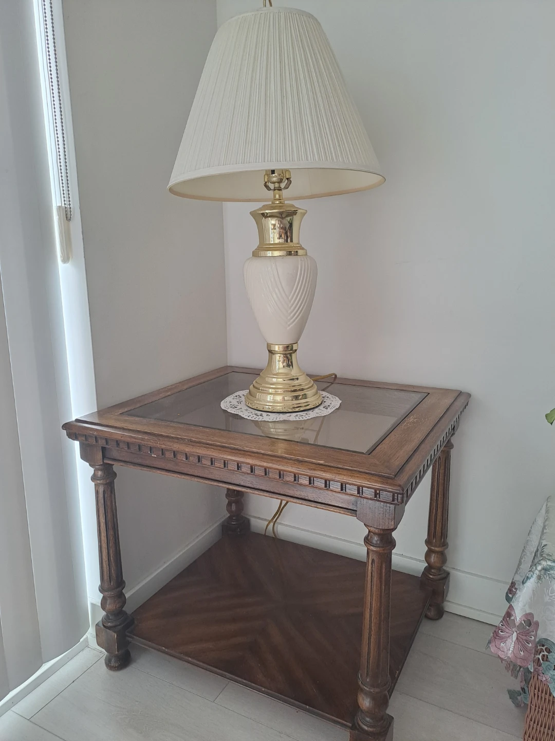 Side table & lamp