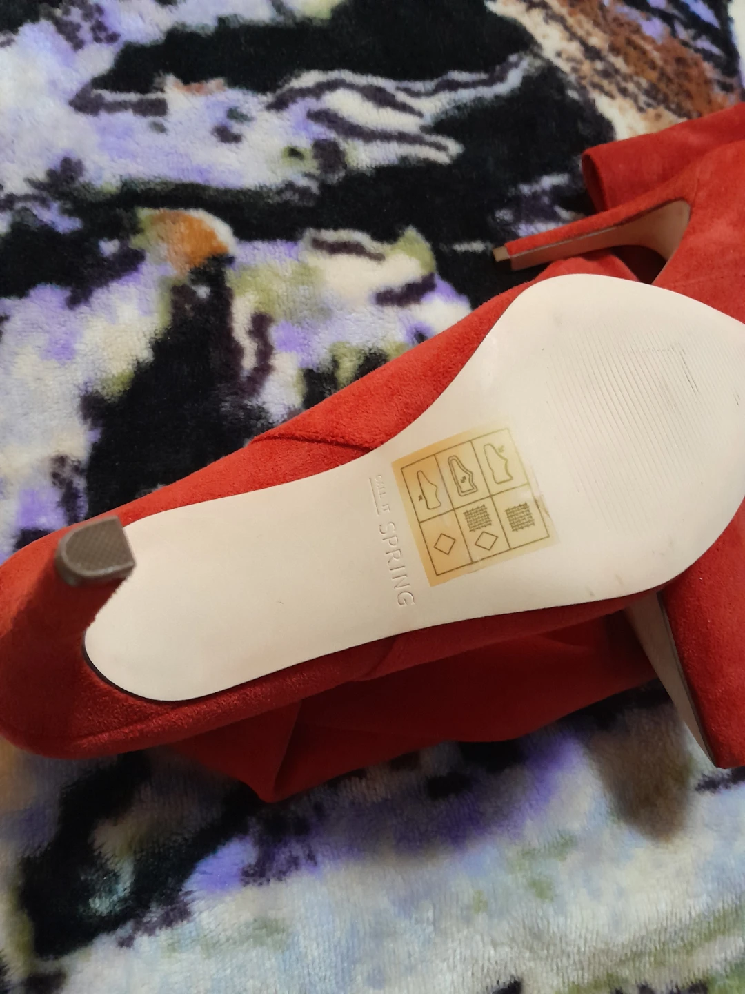 RED SUEDE OVER-THE-KNEE BOOTS - photo 4
