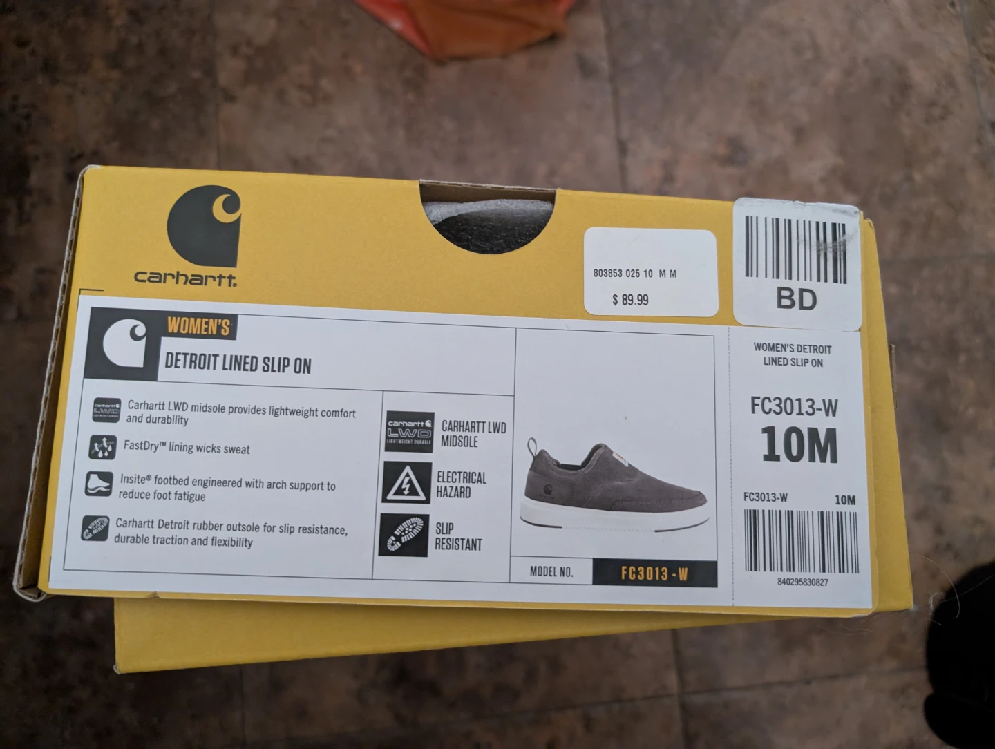 Brand New Grey Carhartt Women's Detroit Lined Slip On Shoes - photo 4