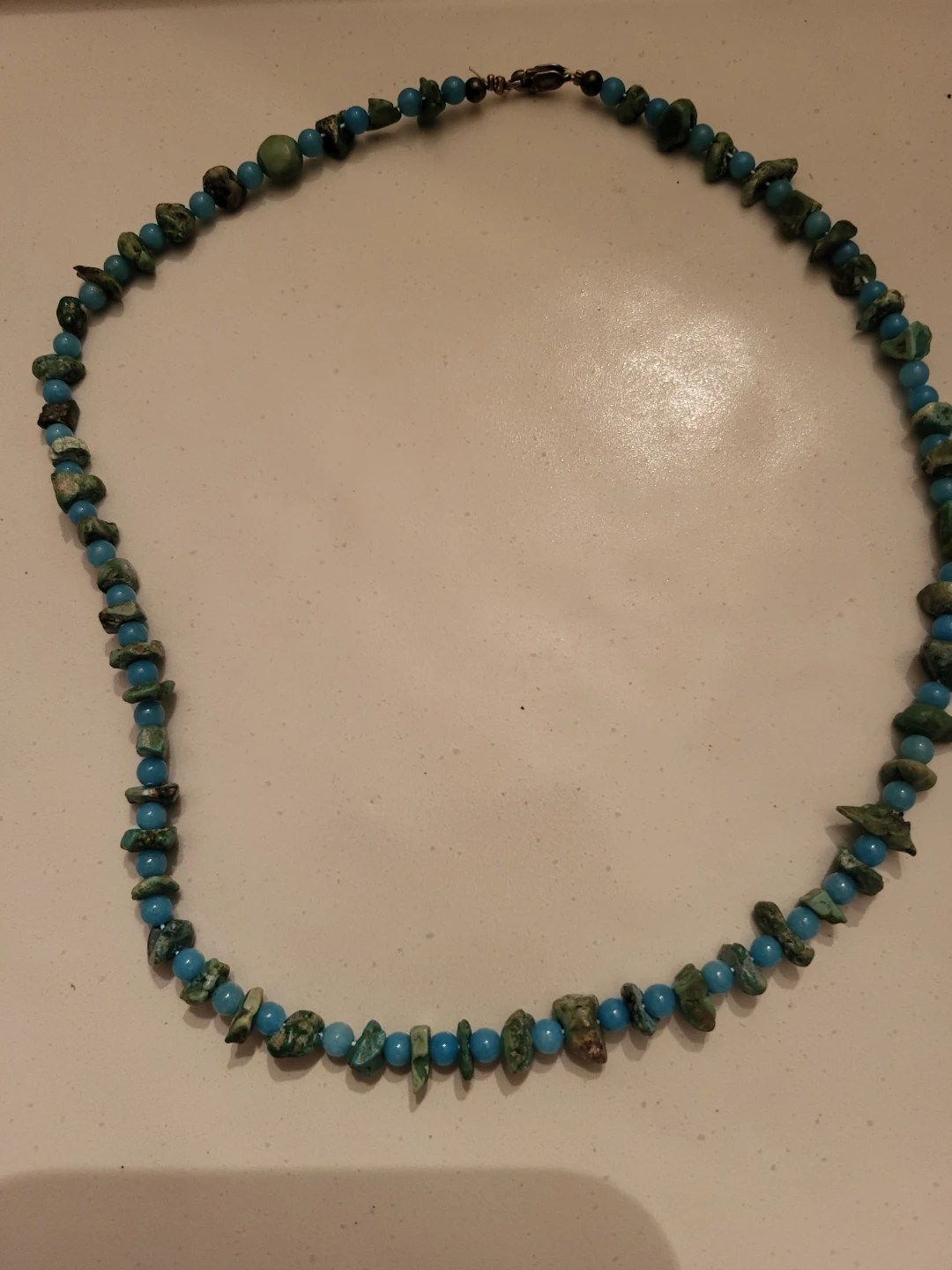 Turquoise and Jade Beaded Necklace