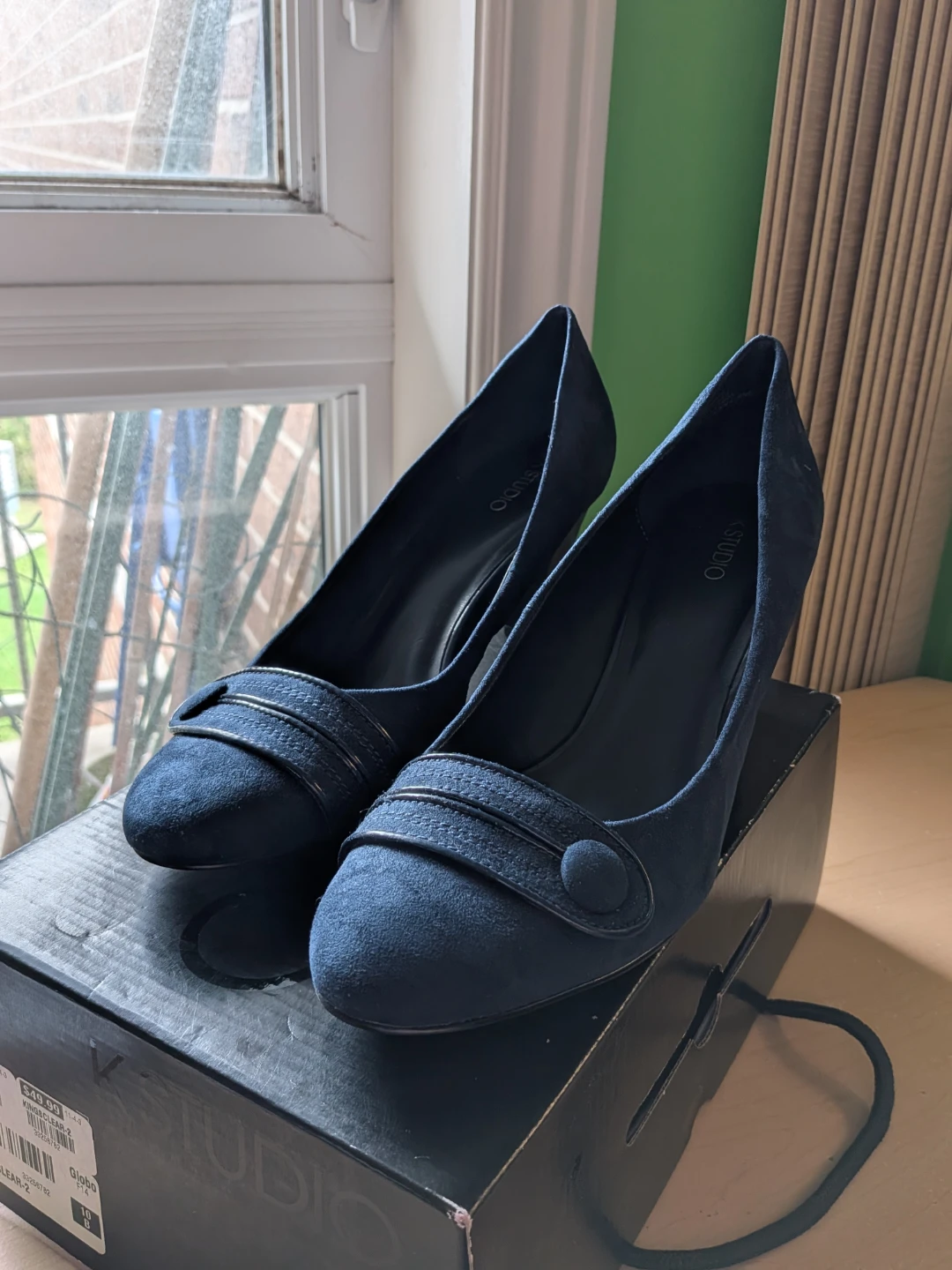 K Studio Chaussures à talons bleues en suède - photo 2