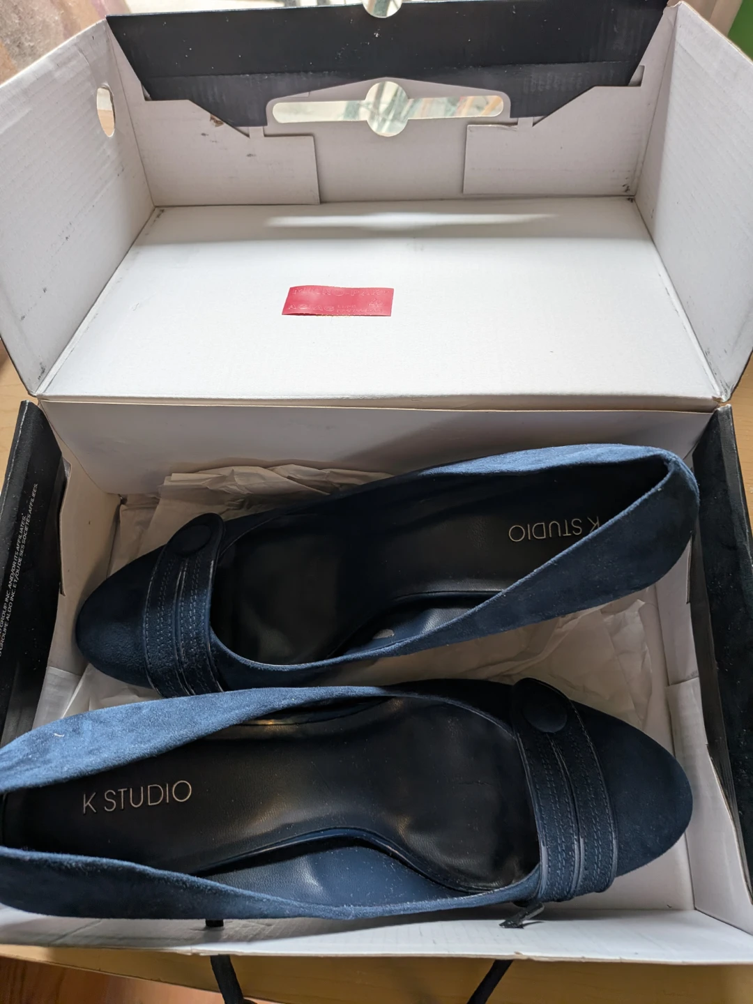 K Studio Chaussures à talons bleues en suède - photo 3