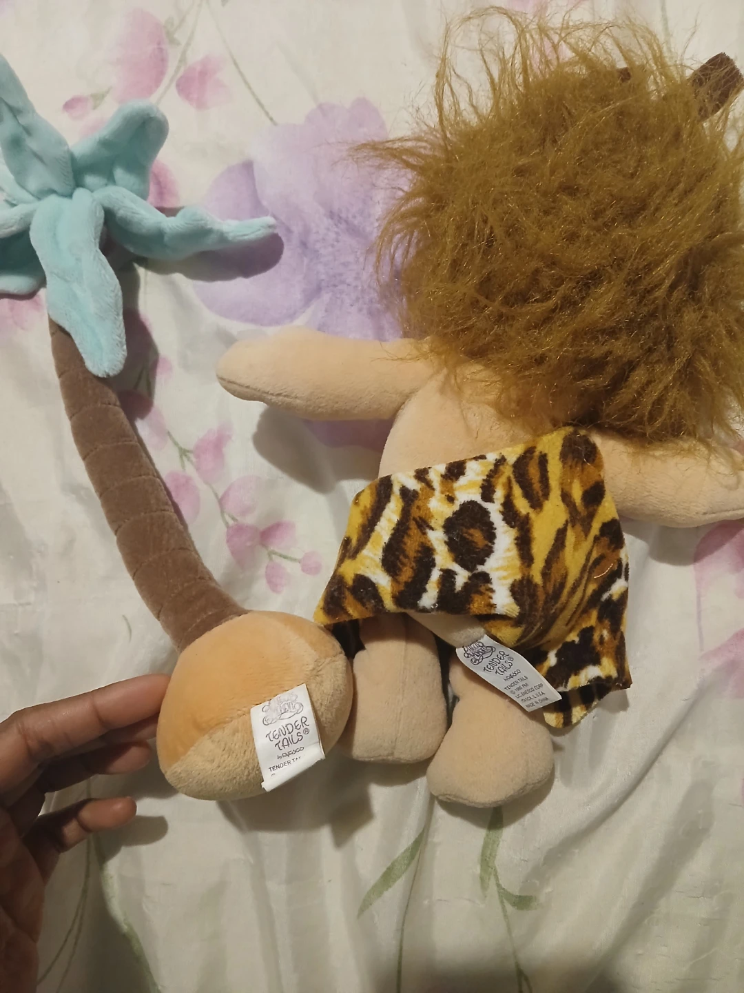Tender Tails Caveman Plush Toy with Palm Tree - photo 4
