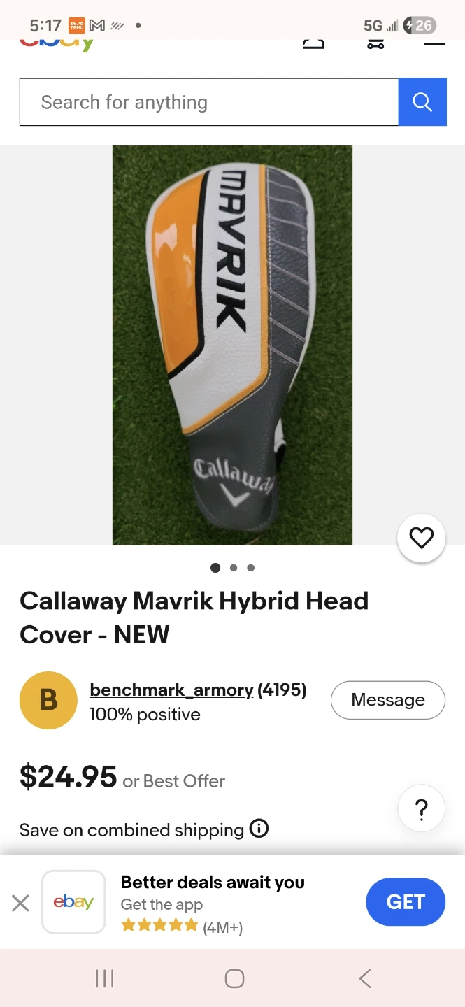 NEW Callaway MAVRIK 2x Wood and 1x Hybrid Cover - photo 5