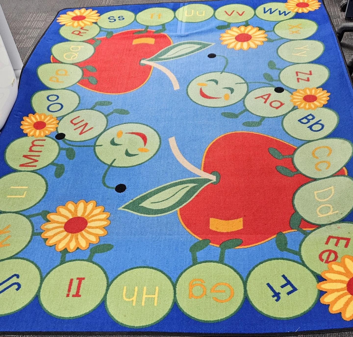 Kids Carpet Alphabet and Apple Play Rug