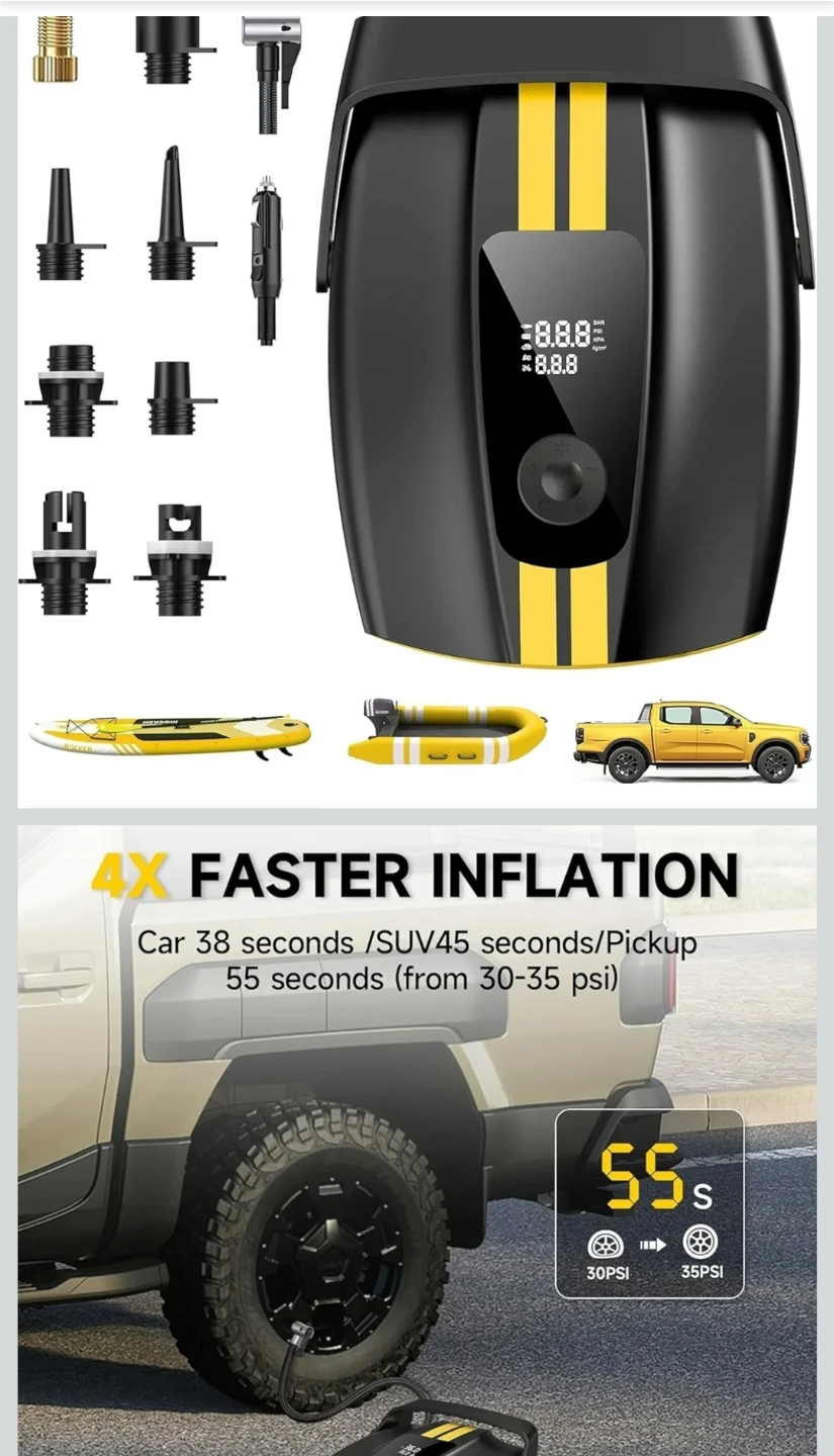 New 50PSI Paddle Board Pump Electric Portable, Sup Pump - photo 3