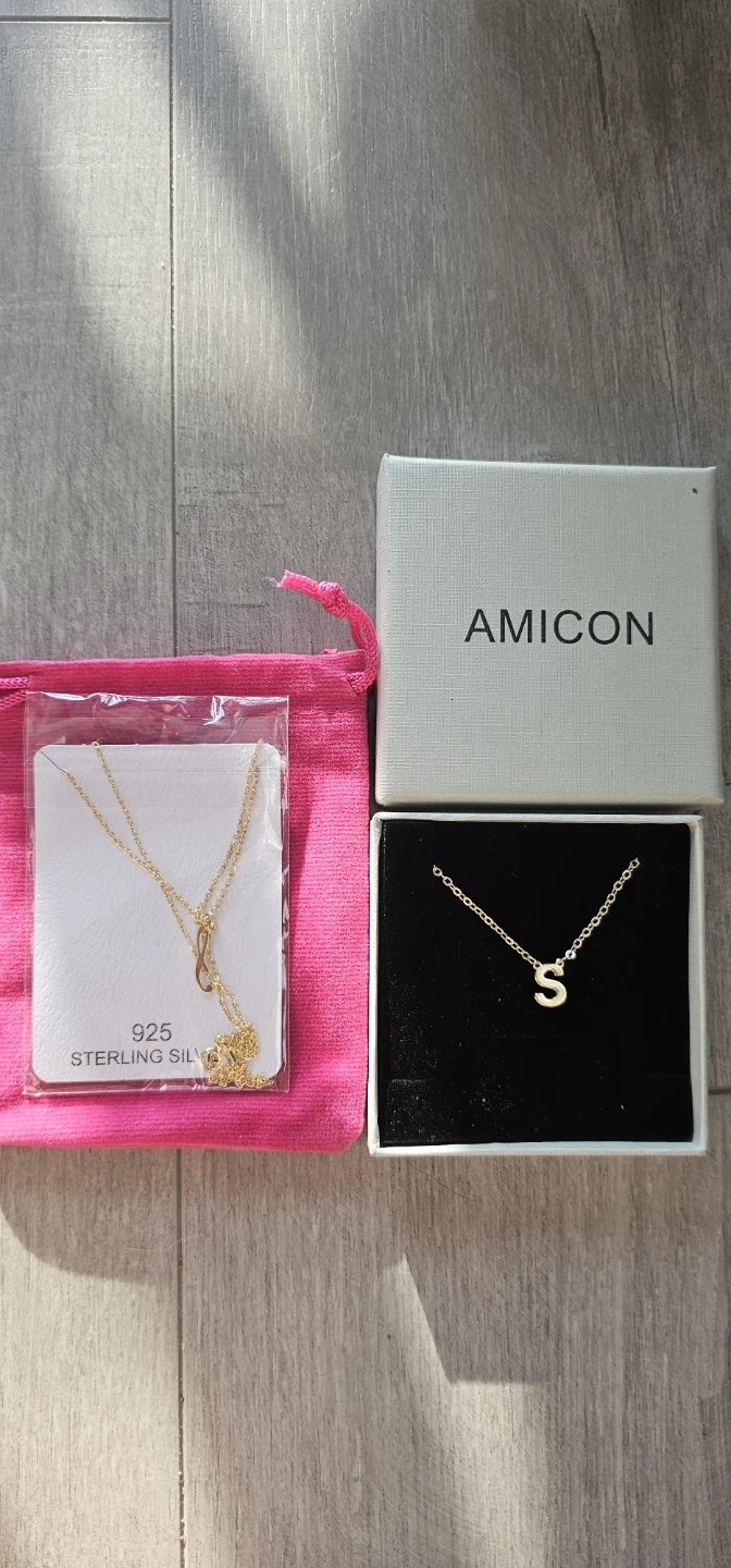 S charm - Sterling Silver Necklace