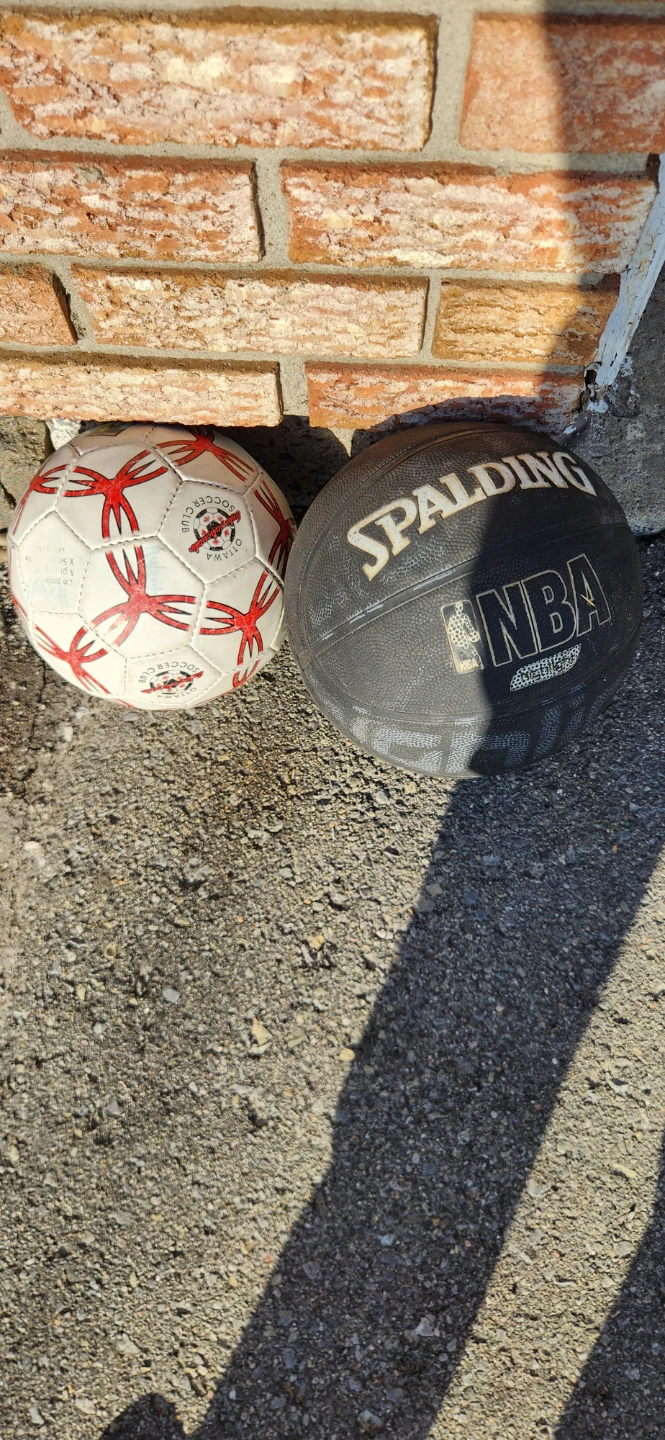 Spalding NBA Basketball and Ottawa Soccer Club Ball