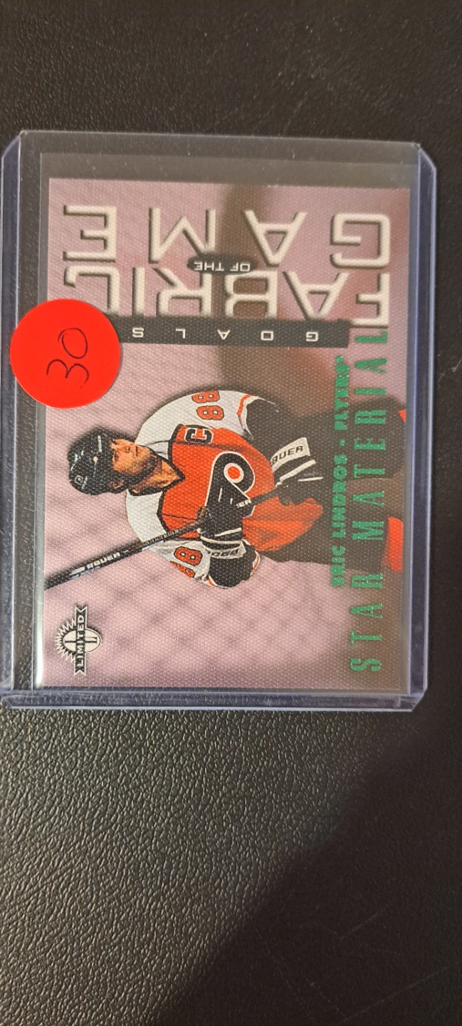 1996-97 Upper Deck Eric Lindros Star Materials Hockey Card