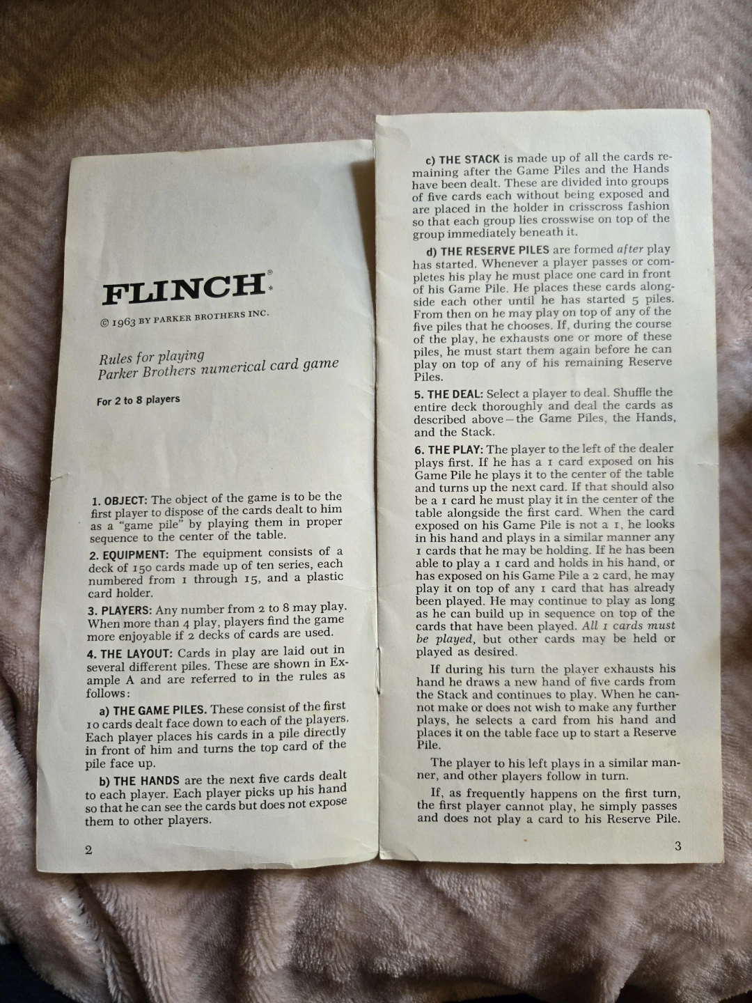 Vintage 1963 Flinch The Famous Card Game by Parker Brothers - photo 3