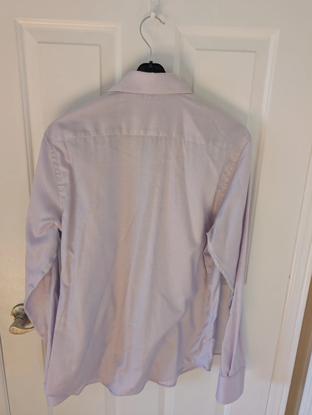Sorrento Slim Fit Non-Iron Dress Shirt - Lilac, Size L - photo 3