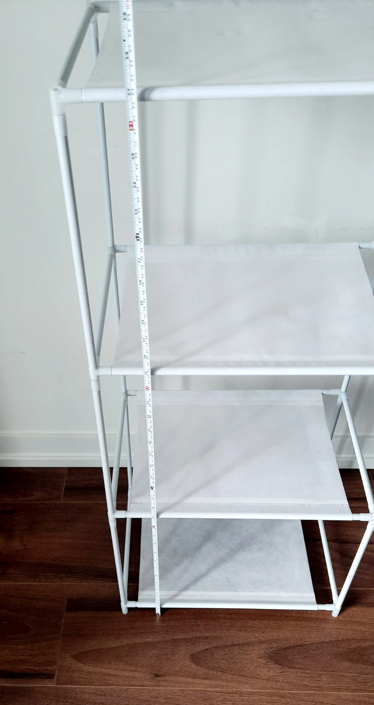 4-Tier White Storage Shelf Unit - photo 3